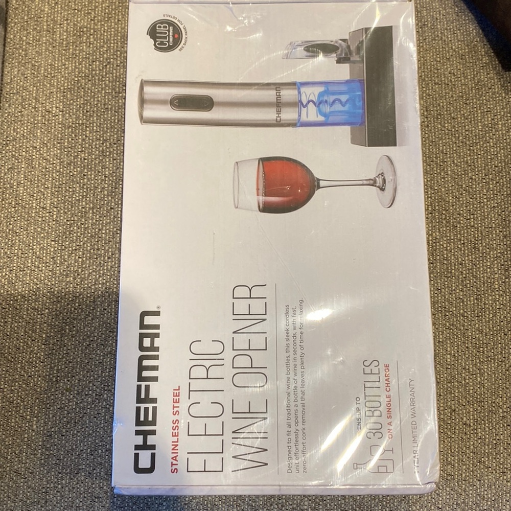 Chef man stainless steel wine opener